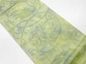 葡萄唐草模様織出し袋帯